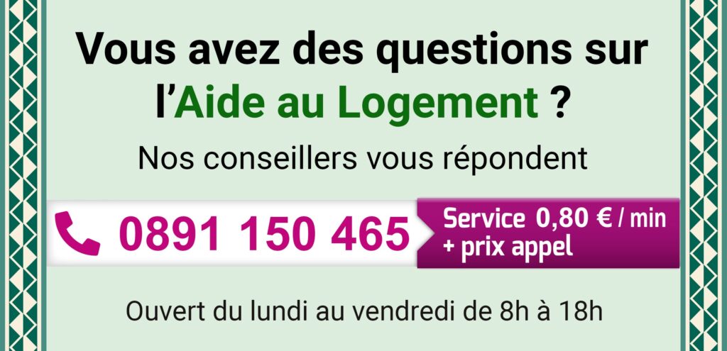 Nous vous fournissons une assistance téléphonique pour l'obtention de l'aide au logement.